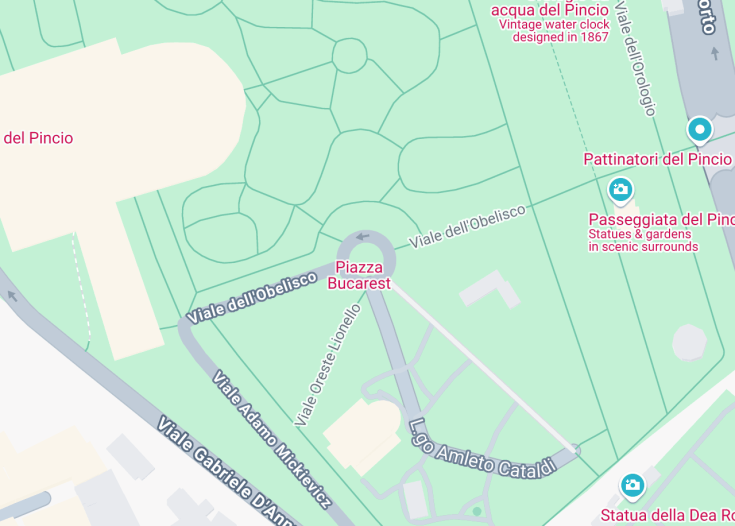 Map of Pinciano obelisk, Rome