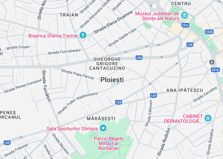 Map of Ploiești, Romania