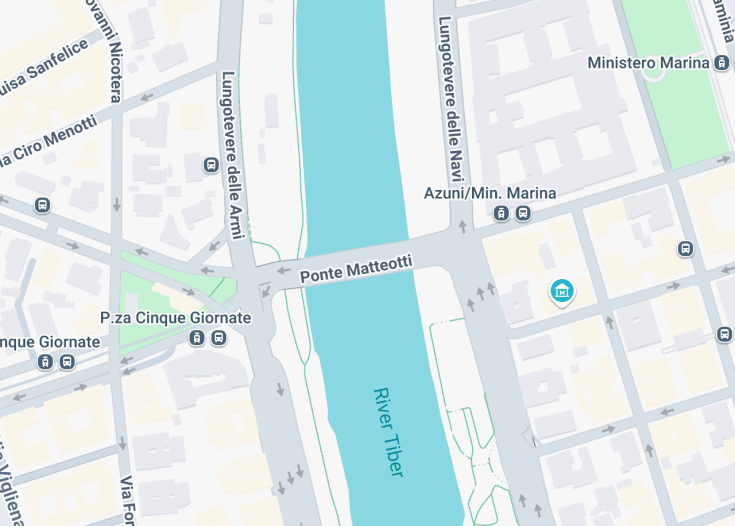 Map of Ponte Giacomo Matteotti, Rome
