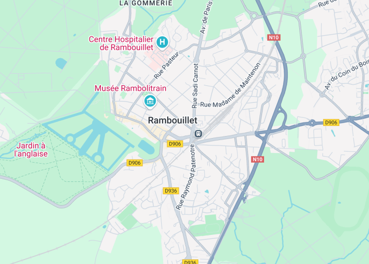 Map of Rambouillet, France