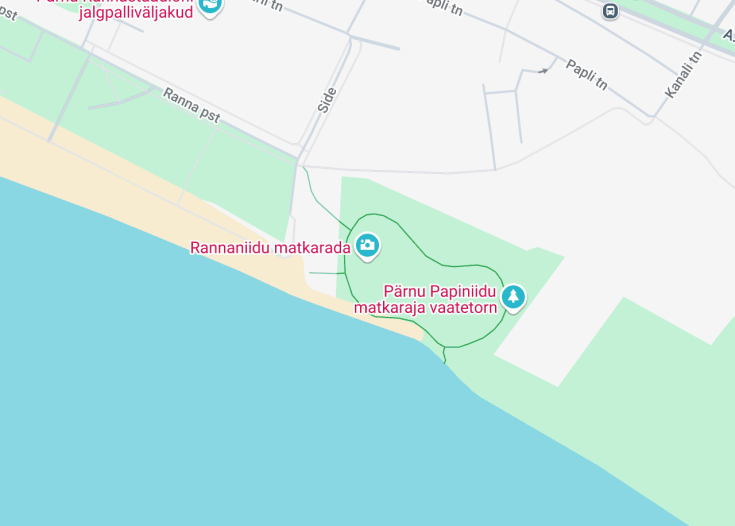 Map of Rannaniidu matkarada, Pärnu