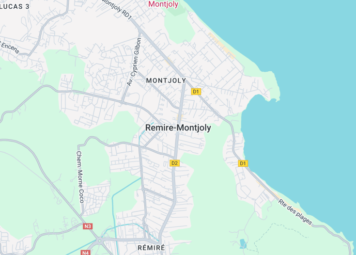 Map of Remire-Montjoly, France