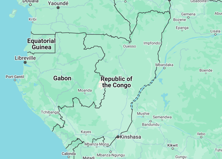 Map of Republic of the Congo – Congo-Brazzaville, 