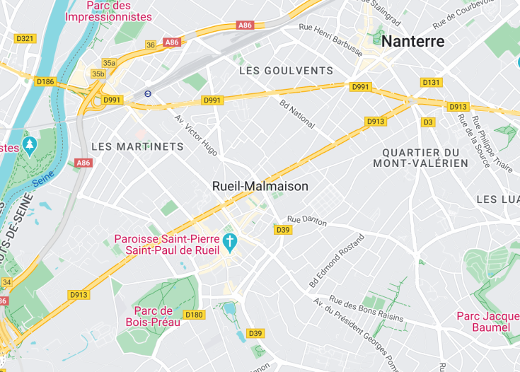 Map of Rueil-Malmaison, France