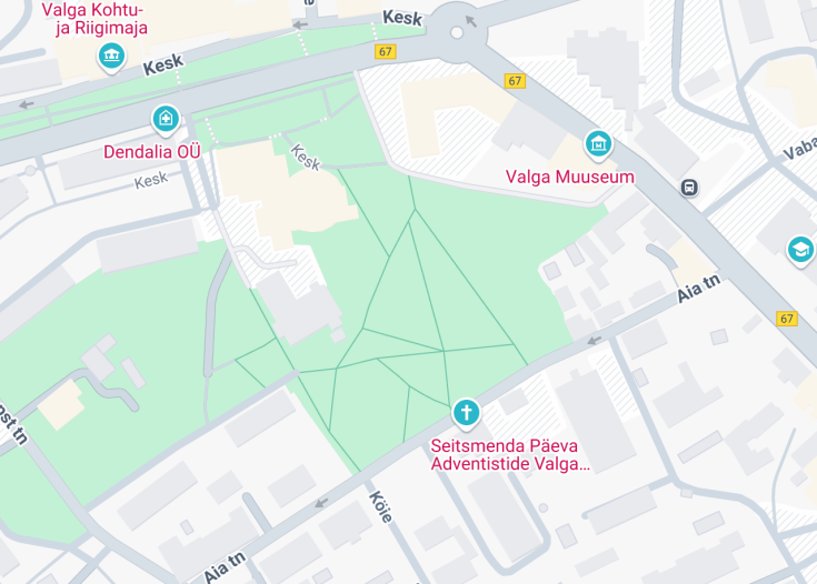 Map of Säde Park and Statue of Nipernaadi, Valga