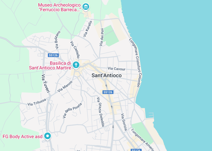 Map of Sant’Antioco, Italy