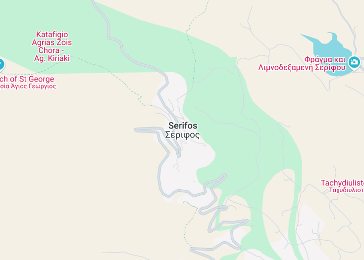 Map of Serifos, Greece