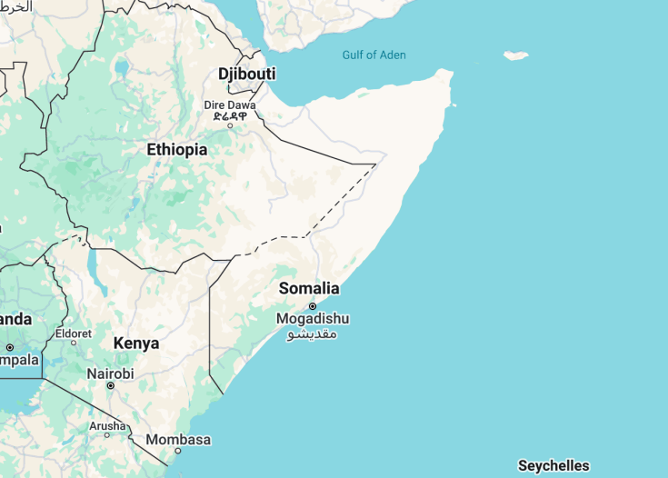 Map of Somalia, 