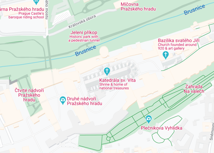 Map of St. Vitus Cathedral, Prague