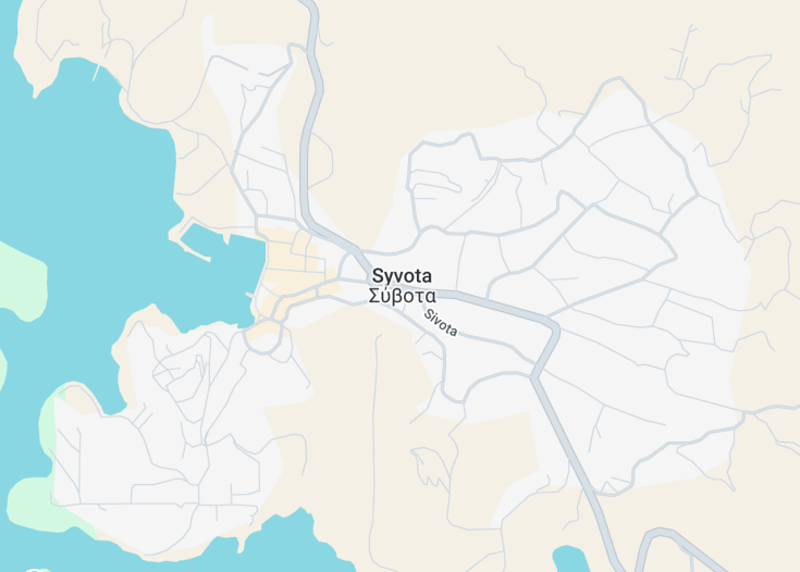 Map of Syvota, Greece