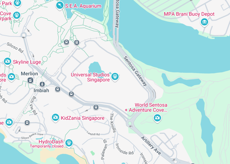 Map of Universal Studios Singapore, Singapore