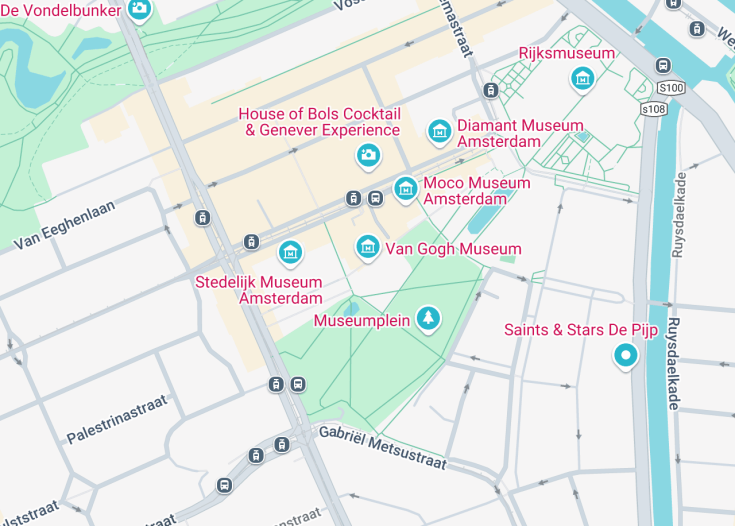 Map of Van Gogh Museum, Amsterdam