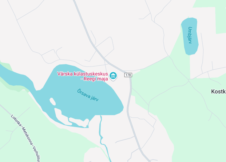 Map of Värska külastuskeskus – Reegi maja, Värska
