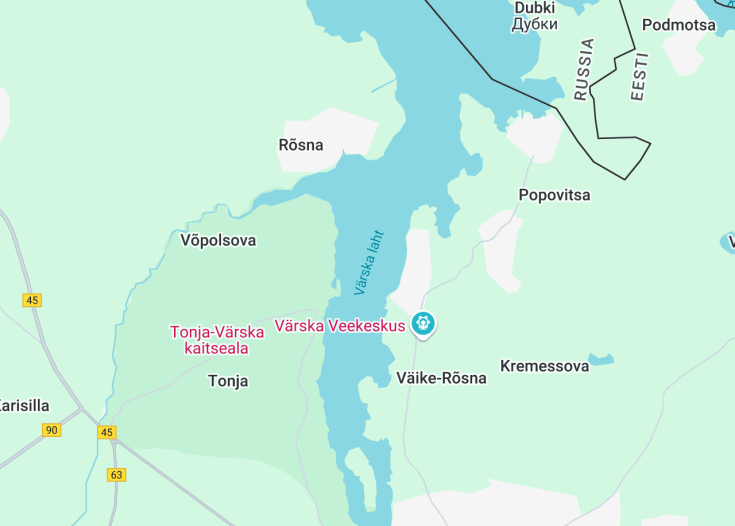 Map of Värska laht, Värska