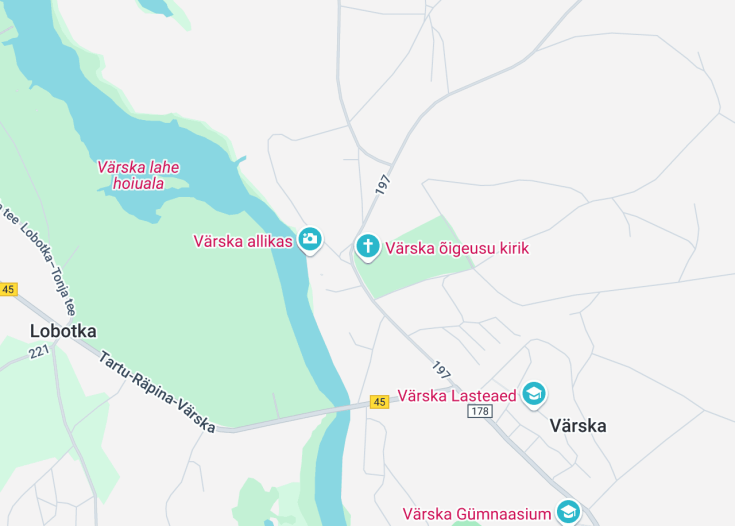 Map of Värska orthodox church, Värska