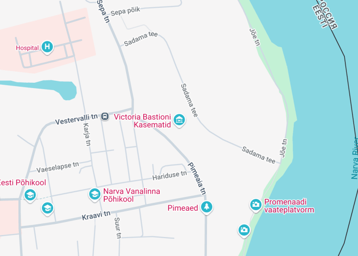 Map of Victoria Bastion Casemates, Narva