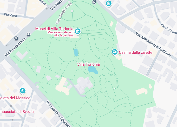 Map of Villa Torlonia, Rome