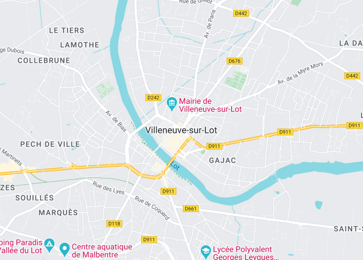 Map of Villeneuve-sur-Lot, France
