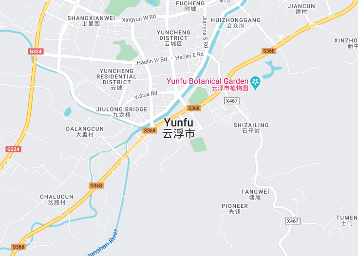 Map of Yunfu, China