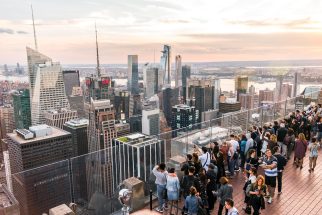 The “Top of the Rock” observation deck at Rockefeller Center, NY