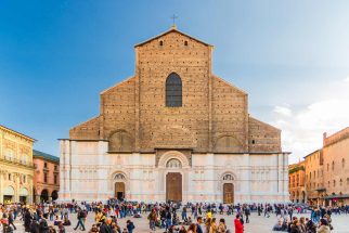 Basilica of San Petronio, Bologna. The facade